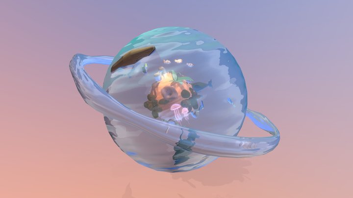 Planeta Água 3D Model