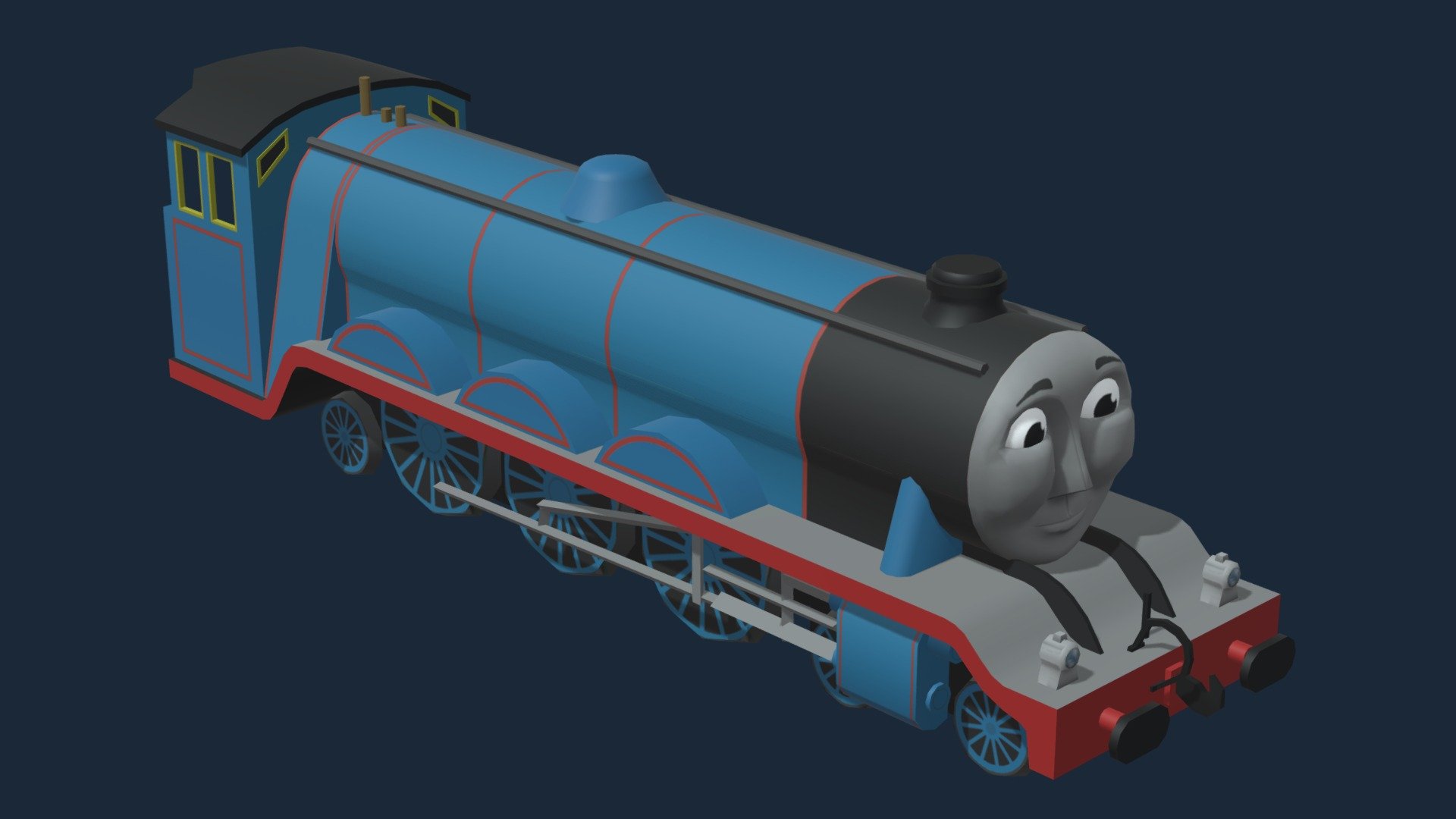 Gordon the Big Engine Download Free 3D model by Sea Land Air (sealandair) [b03428d] Sketchfab