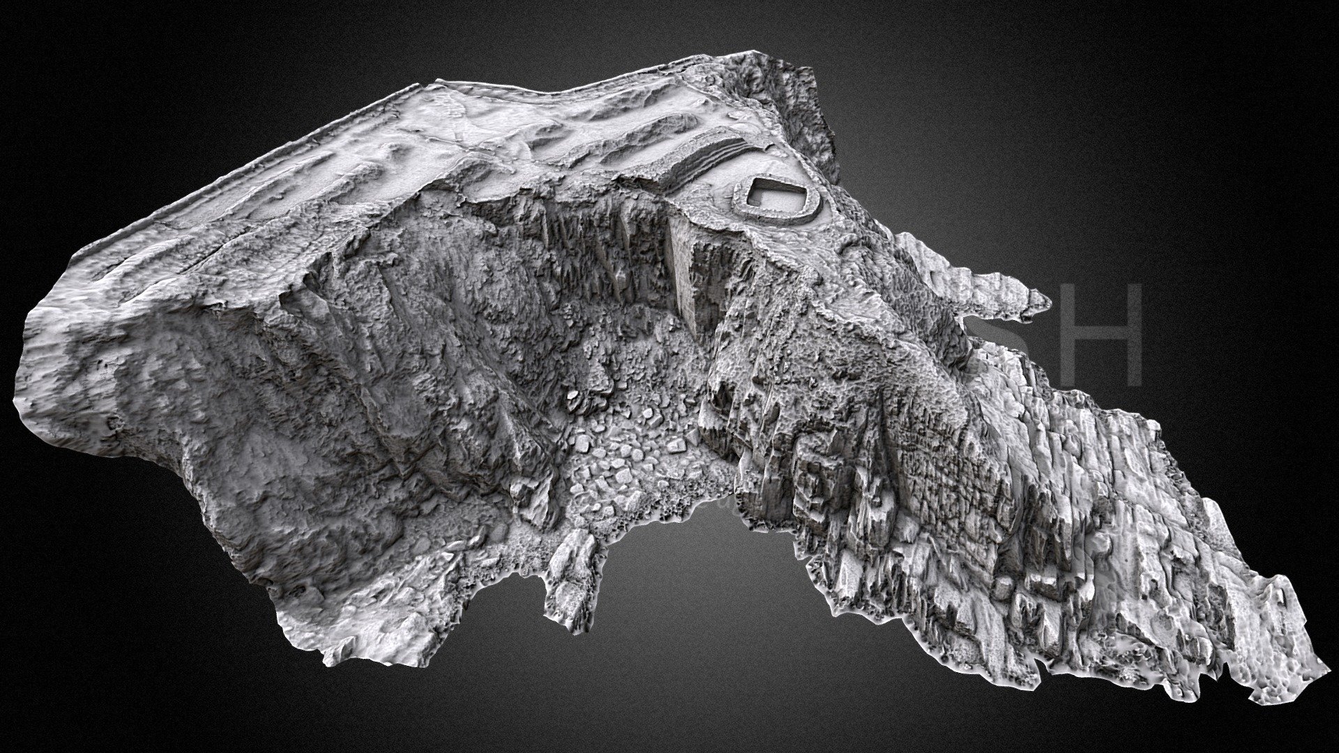 Dunbeg Promontory Fort SFM, No Texture (04/2018) - 3D model by The ...
