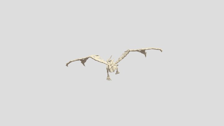 Bone Dragon - Flying 3D Model