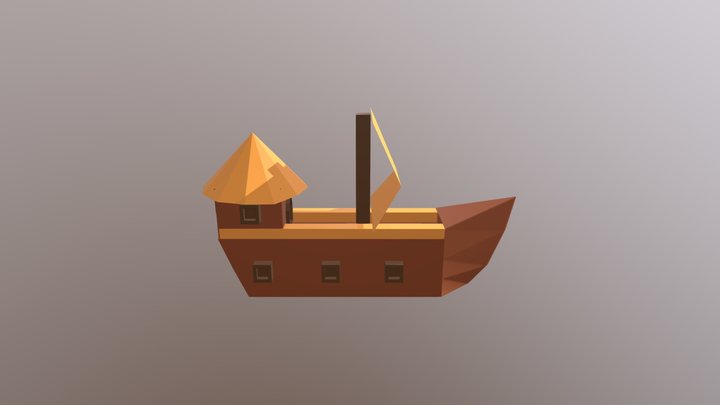 Polytopian Battle Ship 3D Model