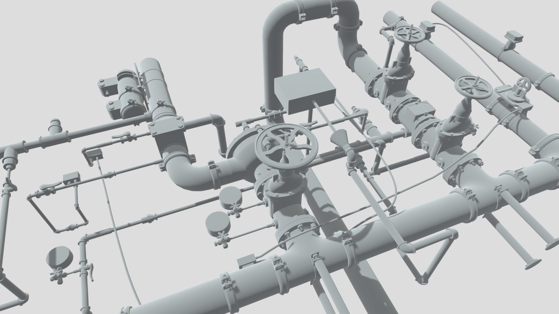 Industrial Pipes Download Free 3D model by mriddleptc [b036def