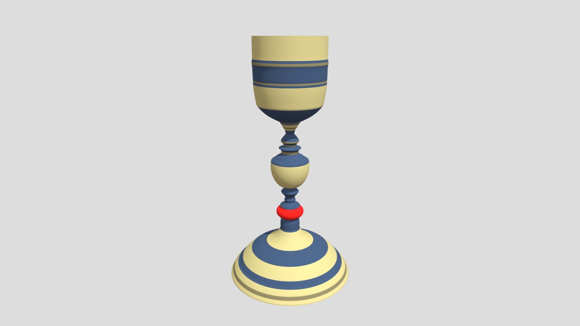 Golden Cup; Chalice With Red Chrystal