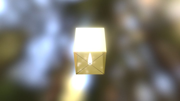 Yellow Lantern (Sky Lantern) 3D Model