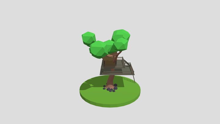 LOW POLY TREE HOUSE 3D Model