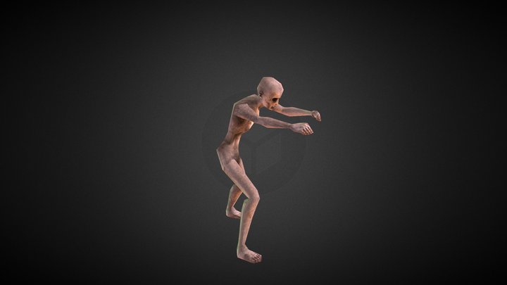 PSX PS1 Zombie 3D Model