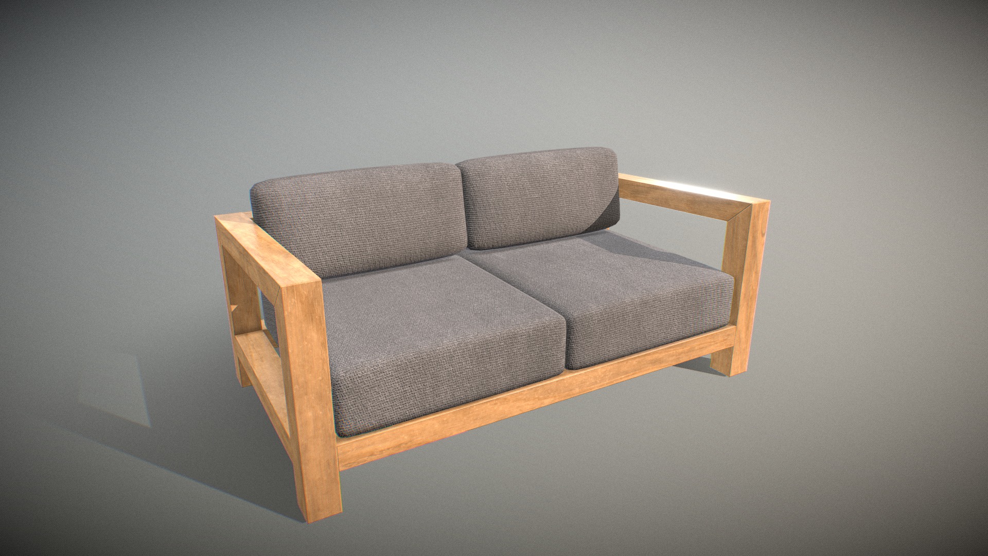 3D model Veroda Angle Sofa 05 - This is a 3D model of the Veroda Angle Sofa 05. The 3D model is about a couch with a wood frame.