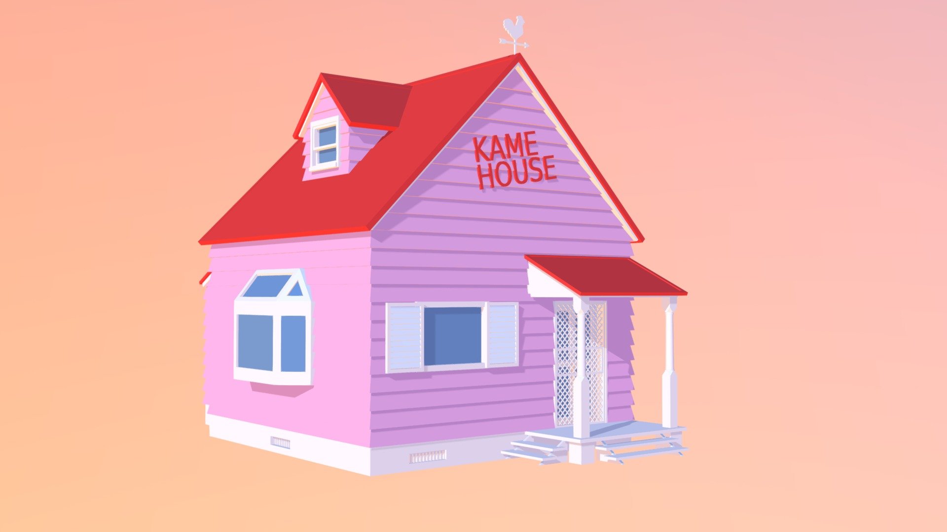 Kame House - Download Free 3D model by Jerez Felipe (@fjerez) [b03b25c ...
