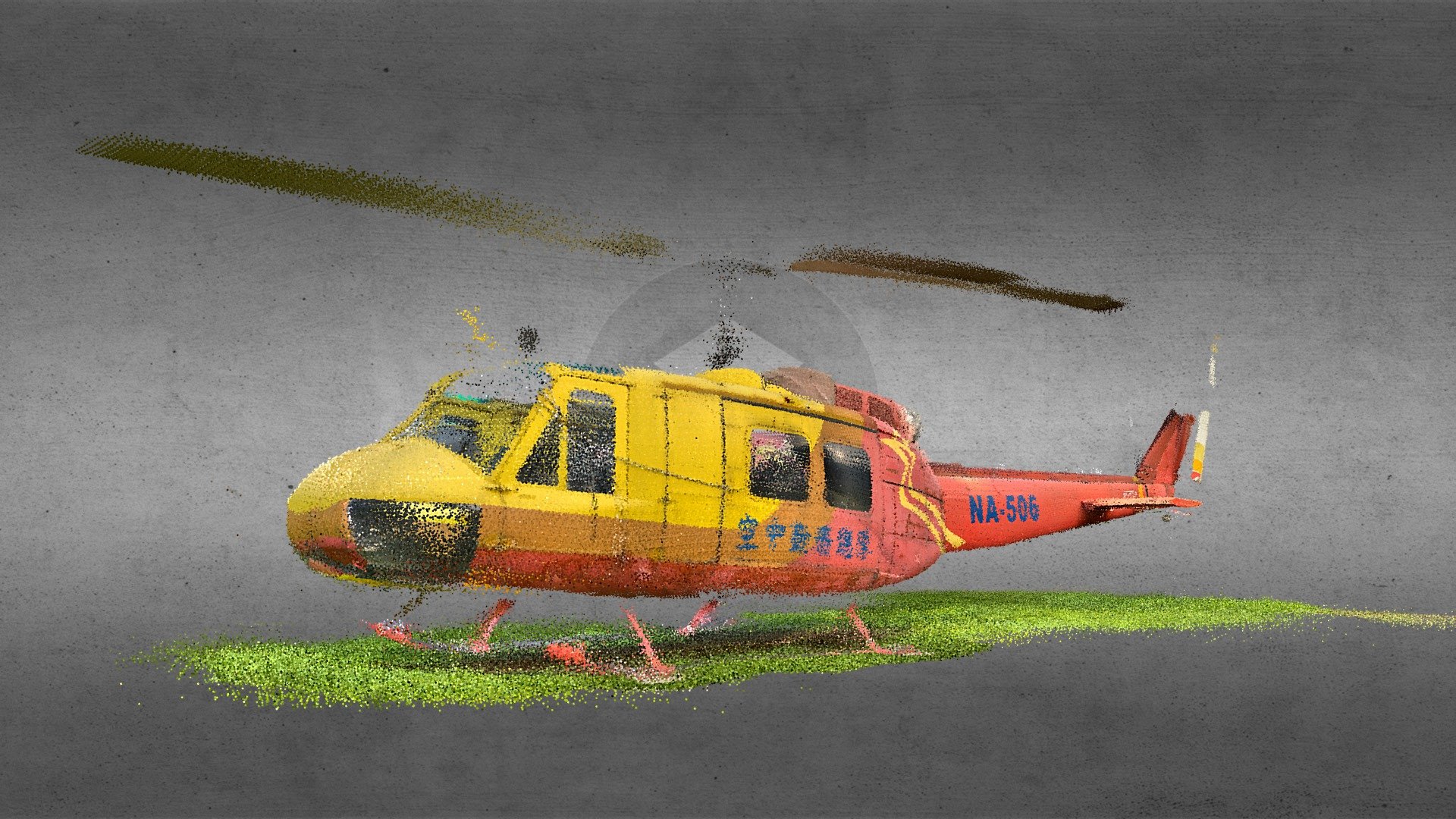 Point cloud scan of  UH-1H