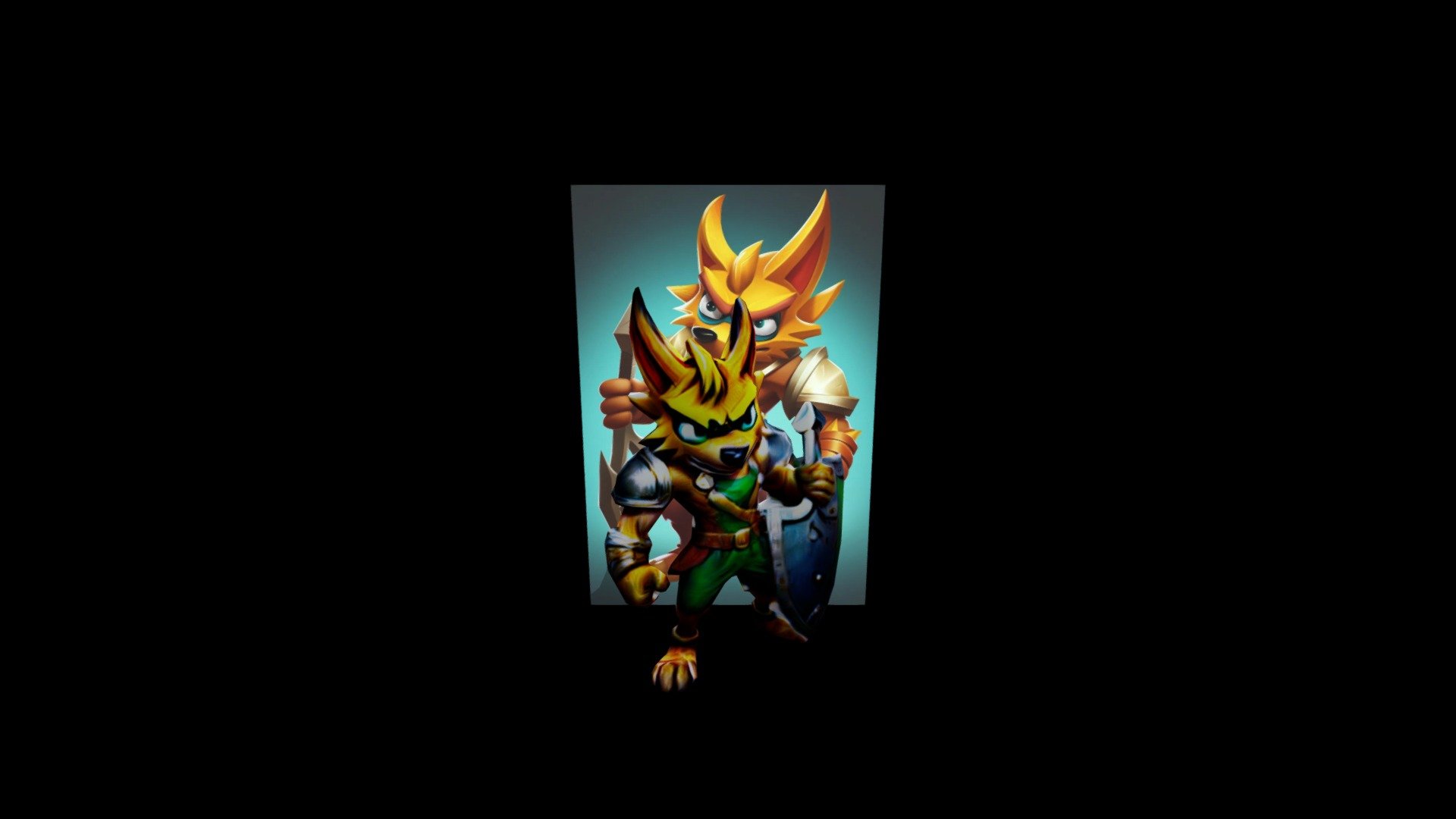 The image depicts a toy character holding a kni
