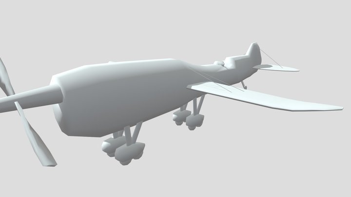 Stylized Plane Game Art 3D Model