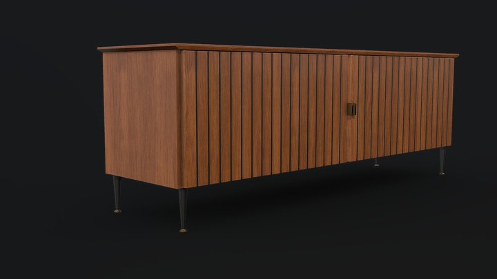 TV Bench / TV Table / TV Stand Wood 3D Model
