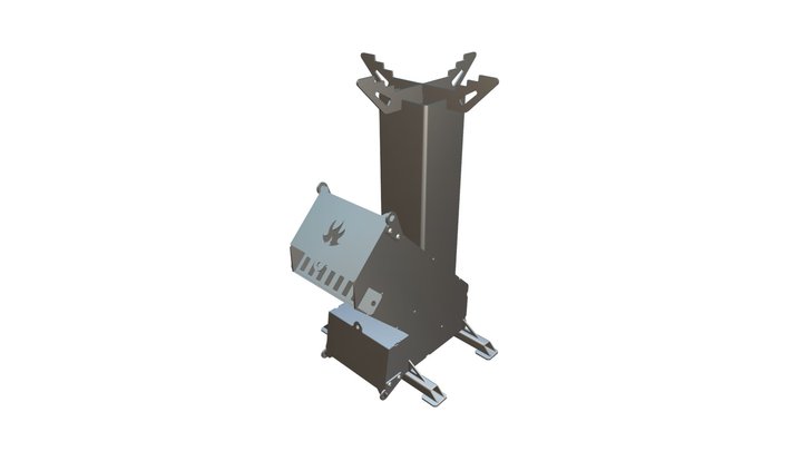 Ракетная печь. Simple Camping "Rocket" Stove DIY 3D Model