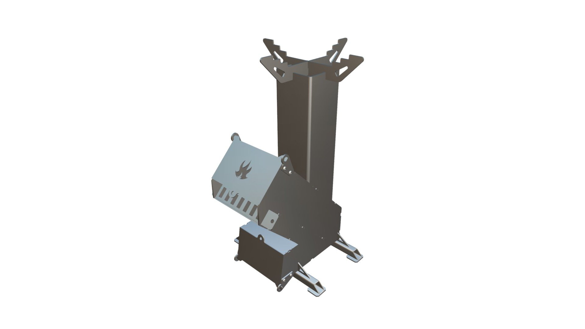 Ракетная печь. Simple Camping "Rocket" Stove DIY — Sketchfab embed 3D viewer