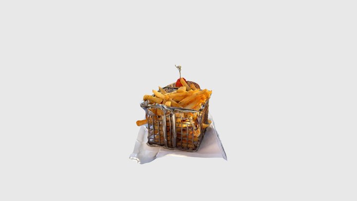burger and fries from Victory Cafe 3D Model