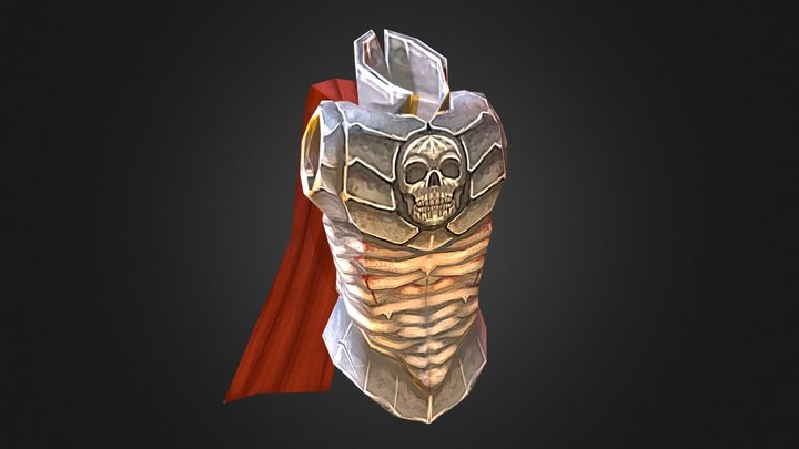 Stylized "Leech Chest Armor" (Low Poly) 3D Model