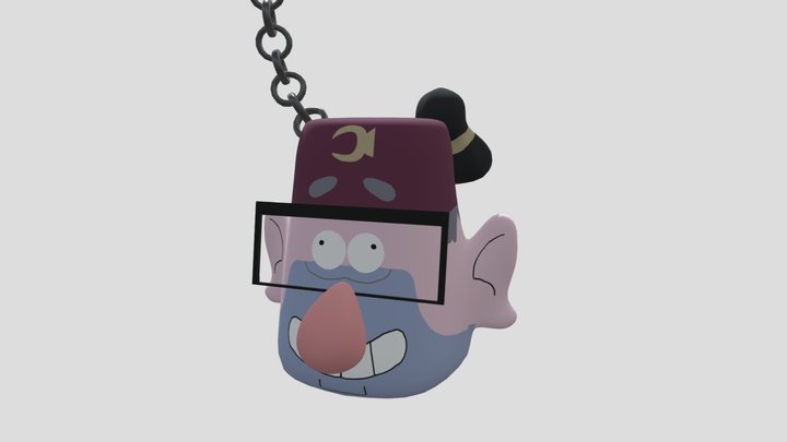 Mr Mystery Bobblehead Charm 3D Model