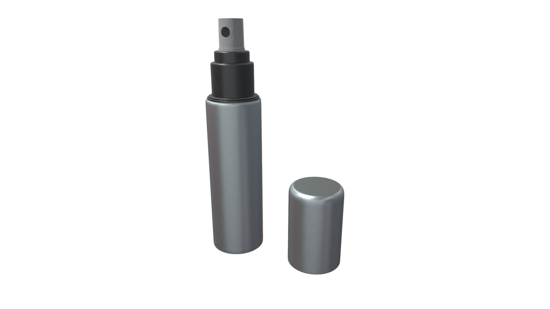 3D model small spray bottle - This is a 3D model of the small spray bottle. The 3D model is about a black and white object.