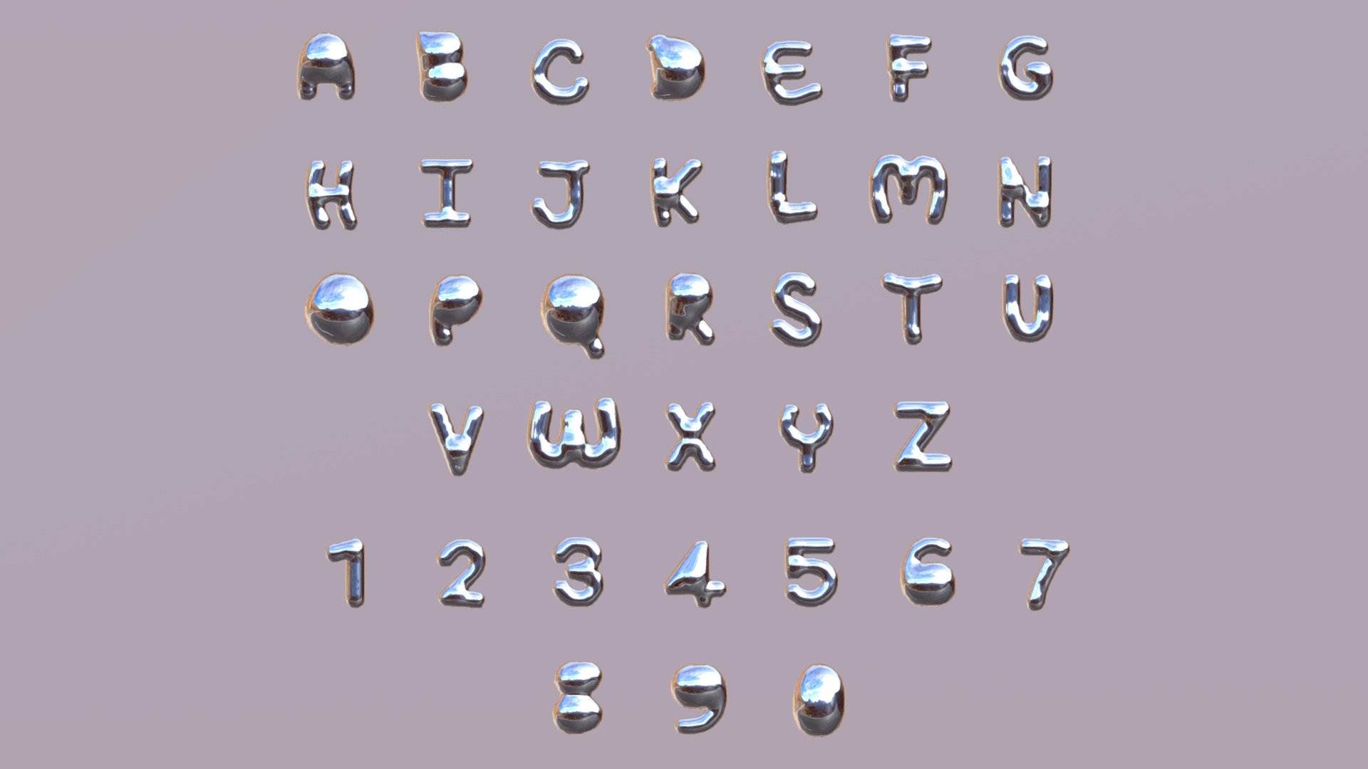 3d version of gumball rounded font
