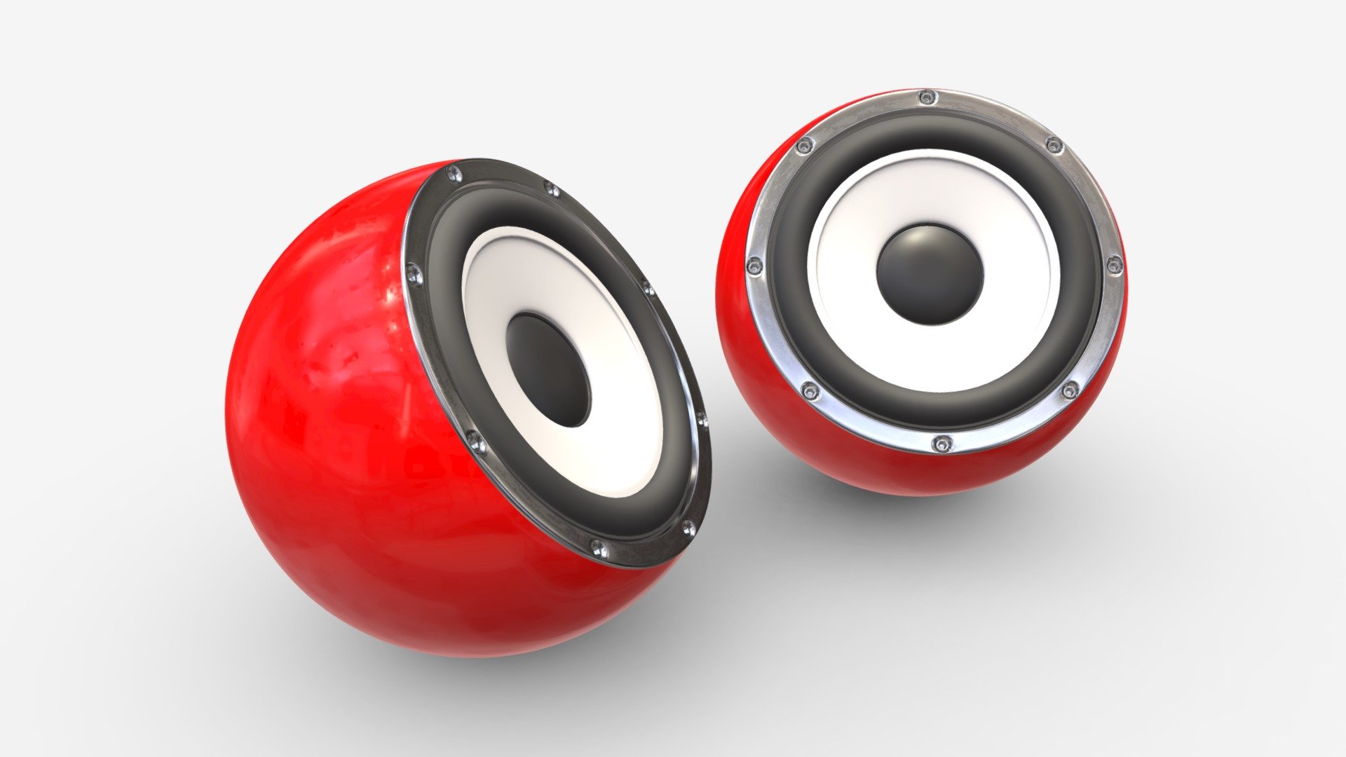 Spherical desktop speakers - Buy Royalty Free 3D model by HQ3DMOD