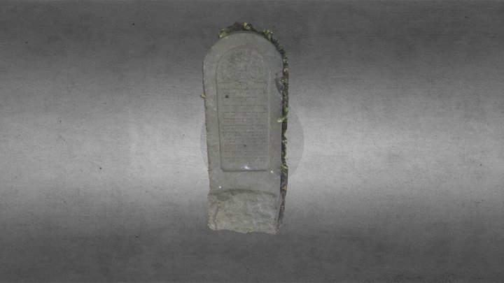 Tomb Headstone, Rohatyn New Jewish Cemetry 3D Model