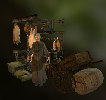 Victorian Market Stall 3D Model