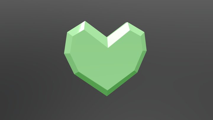 Crystal Heart 3D Model