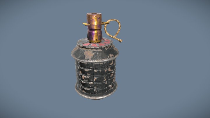 Type 97 (Japanese) Hand Grenade 3D Model 3D Model