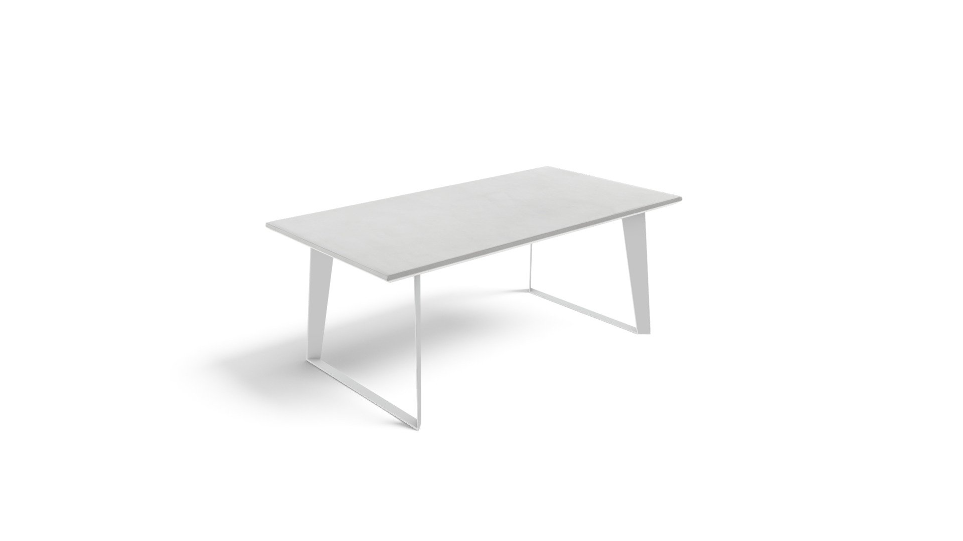 Boone Dining Table, White Concrete Resin Top