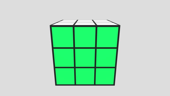 Rubik's Cube Voxel 3D Model