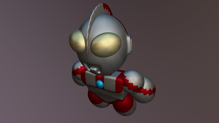 Ultraman lowpoly 3D Model