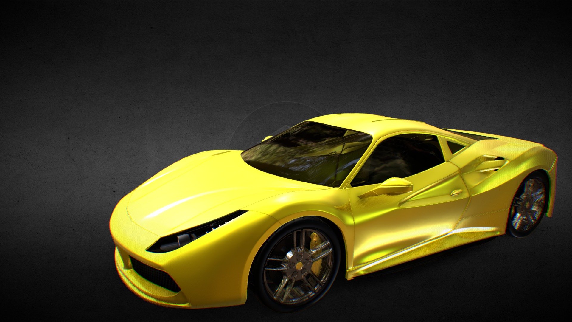 Yellow Ferrari 488 GTB