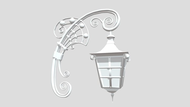 Victorian Web Light 3D Model