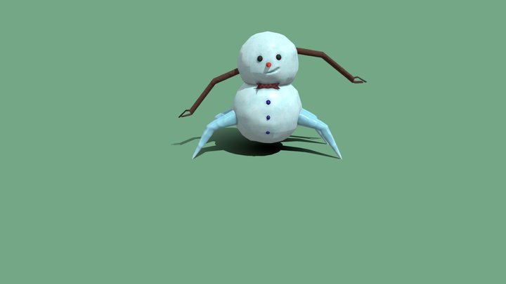 Snowman Golem 3D Model