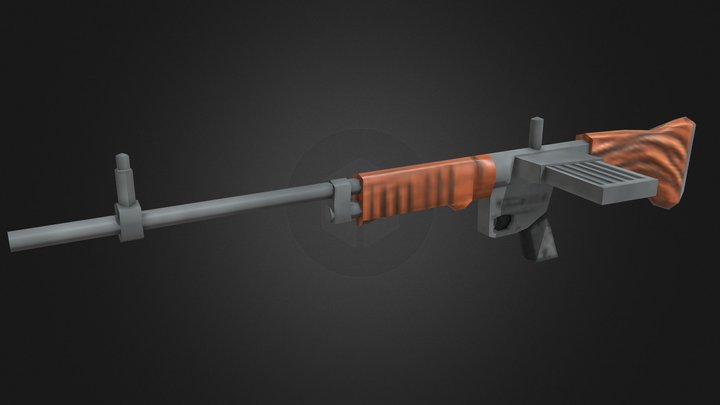 Low Poly FG 42 - Type 2 3D Model