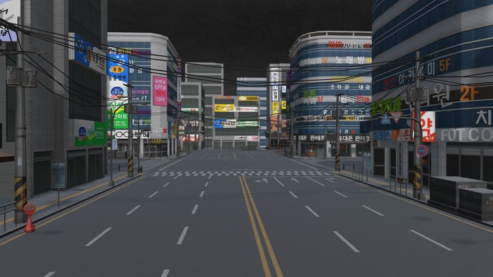 Corean Street 3D Model