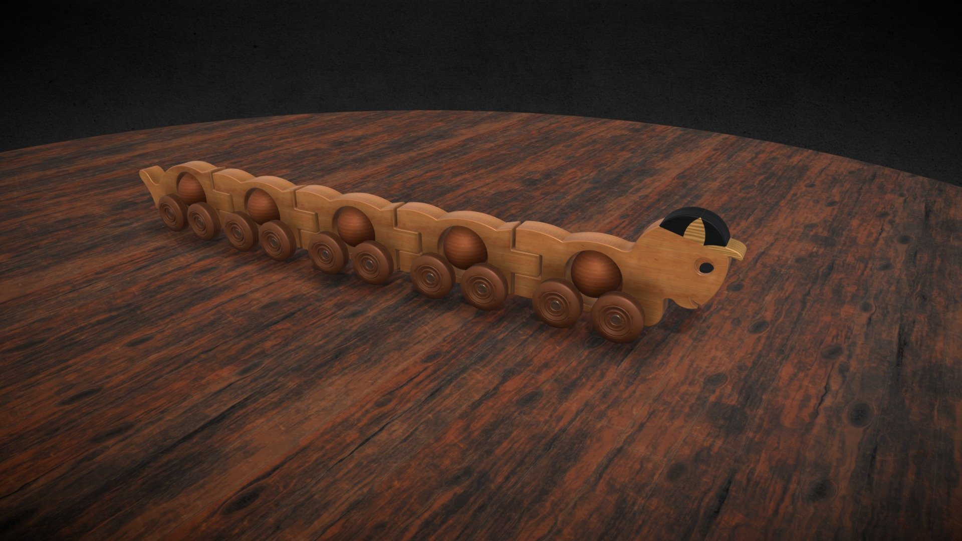 Crazy Caterpillar Wooden Toy