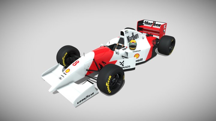 Senna's McLaren MP4-8 3D Model
