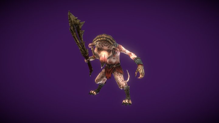 Kobold Warrior > Fantasy 3D Model