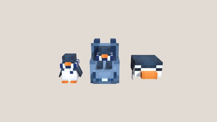 Minecraft Penguin Pack 3D Model