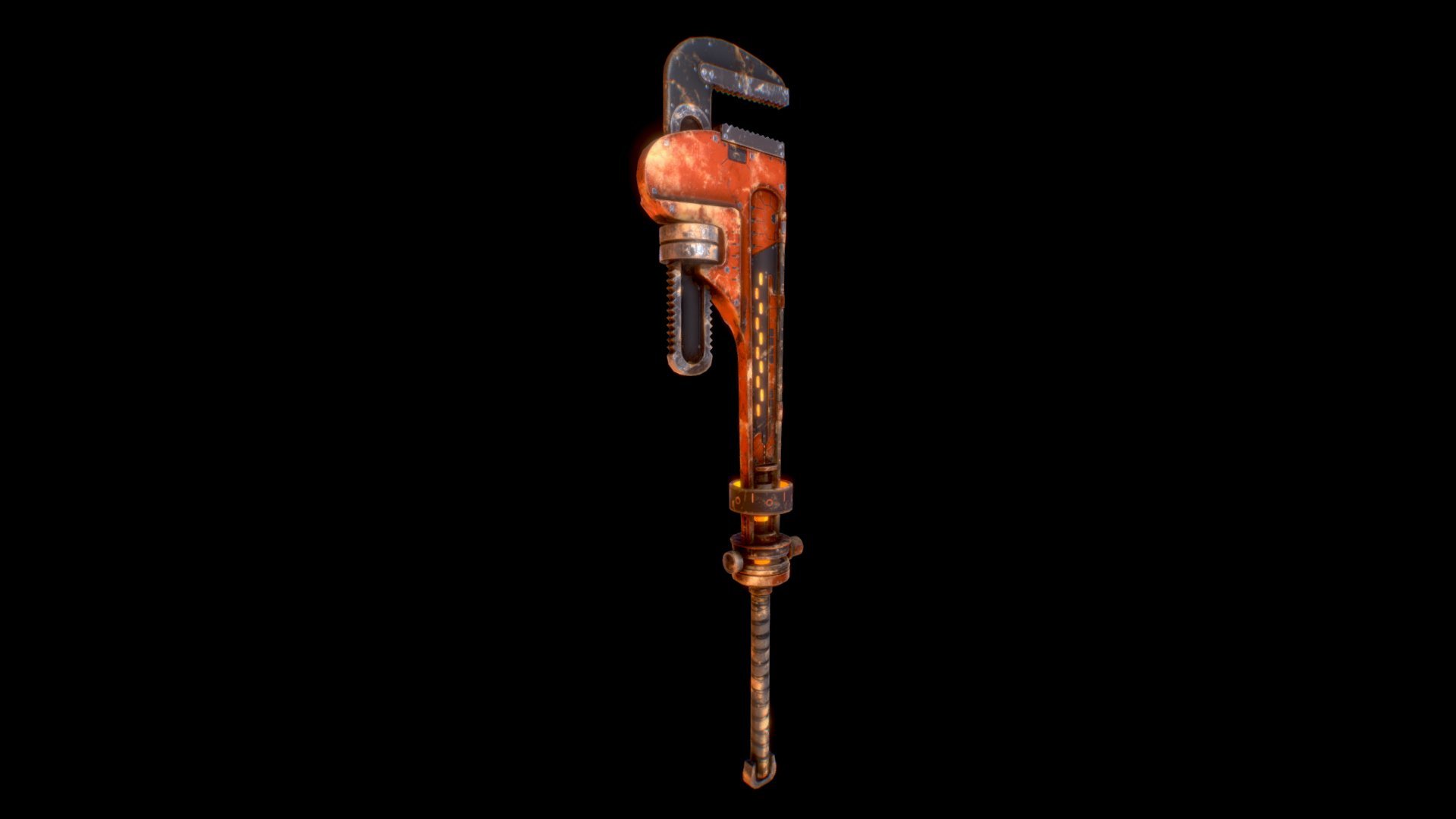 Giant Pipe Wrench Weapon for VR Animation EXT 3D model by yionguon