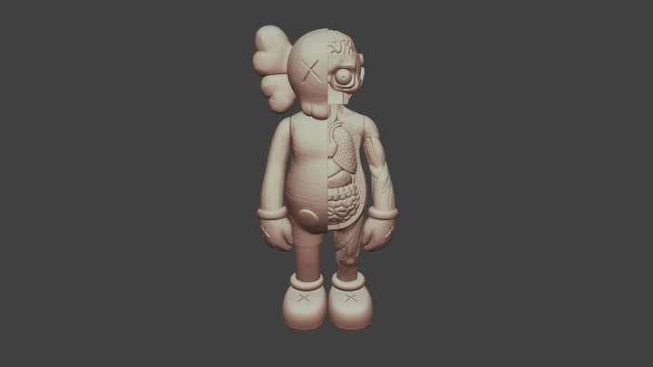 KAWS PINK 3D model 3D printable