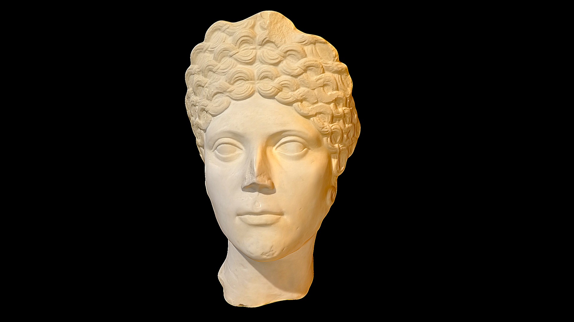 3D model Tête de femme - This is a 3D model of the Tête de femme. The 3D model is about a statue of a head.