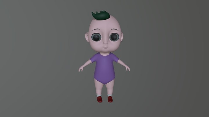 Baby Cartoon 3D Model