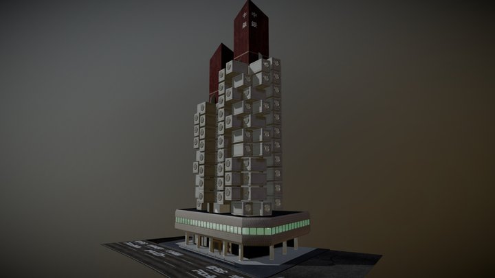 Nakagin Capsule Tower 3D Model