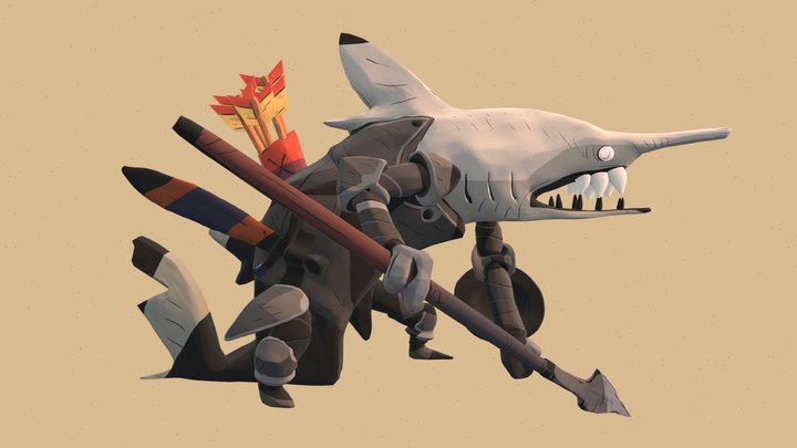 Shark Warrior - (Satoshi Matsuura Concept) 3D Model