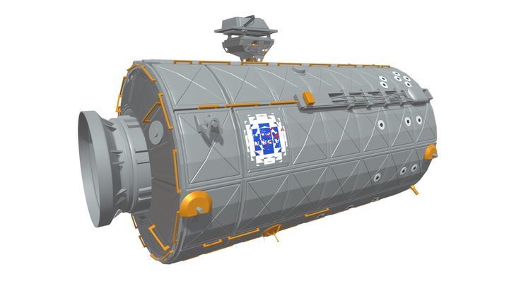 ISS International Space Station Module Destiny 3D Model