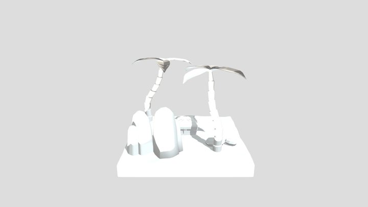 Diorama cofre parcial 1 modelado 3D 3D Model