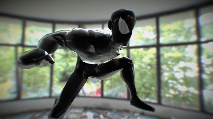 Black Spider-Man 3D Model
