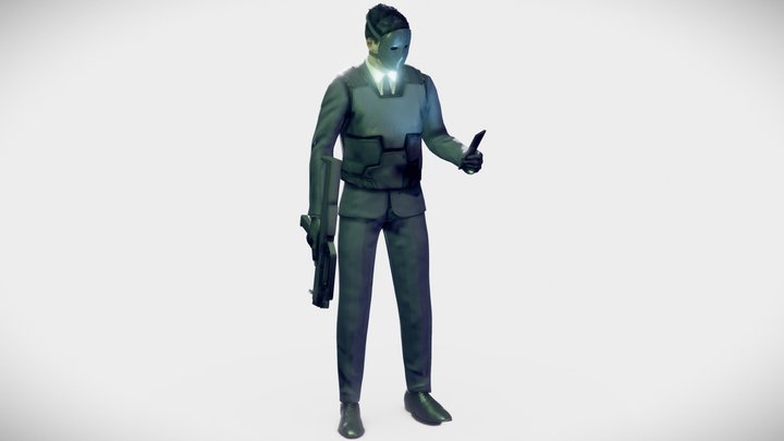Security Guard 3D Model